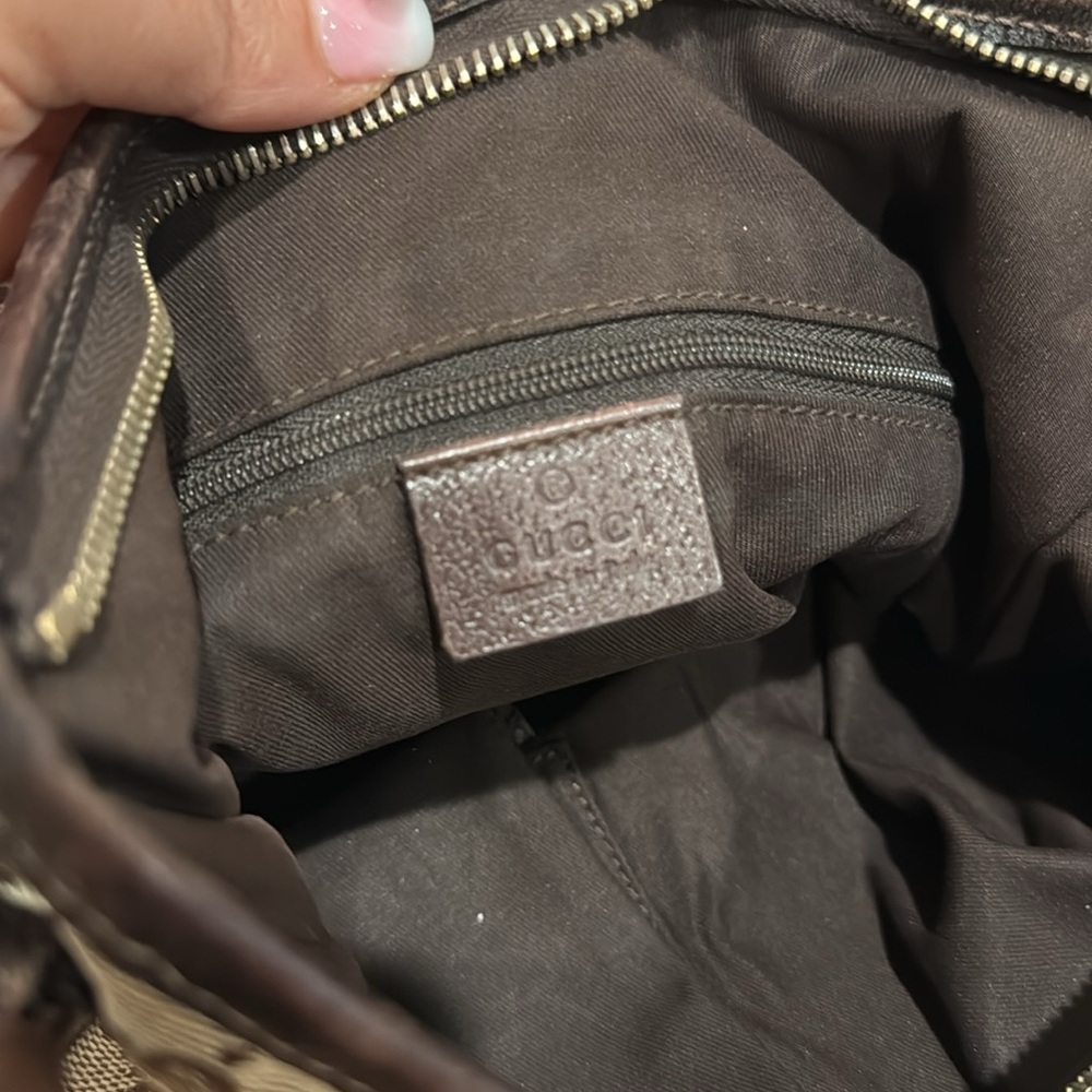 Gucci Abbey Large D-Ring GG Canvas Hobo Shoulder Bag - Rehabbed - Picture 15 of 16